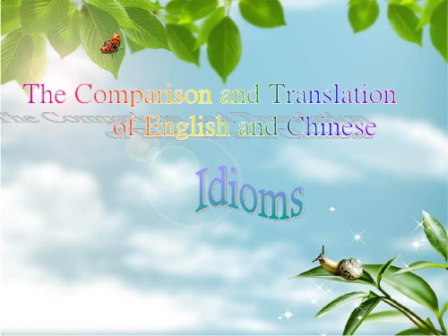 英语成语的翻译