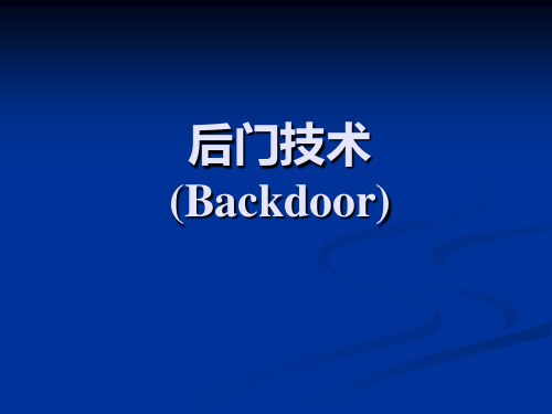 后门程序(backdoor)