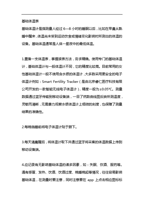 基础体温表