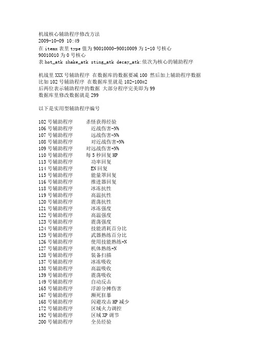 机战核心辅助程序修改方法.
