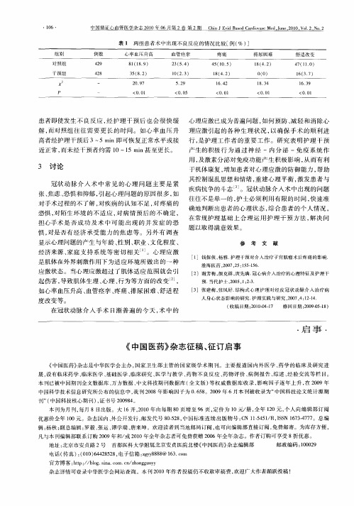 《中国医药》杂志征稿、征订启事