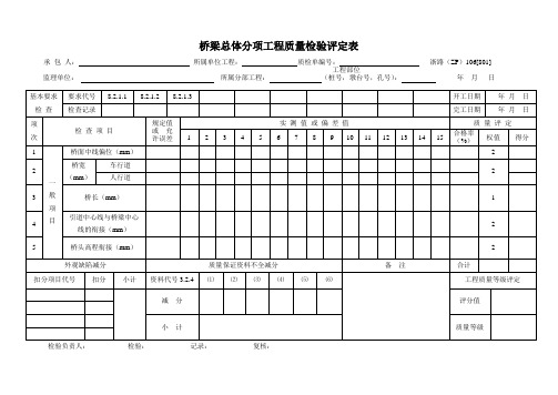 质量检验评定表(ZP)106[801]-[820]