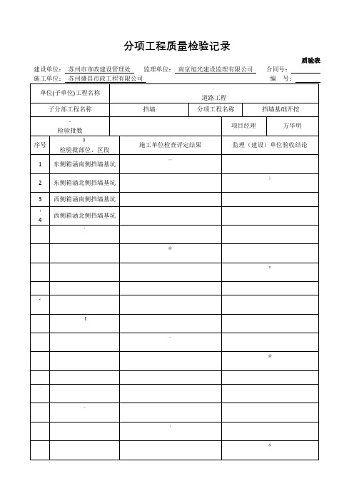 箱涵工程验收表格