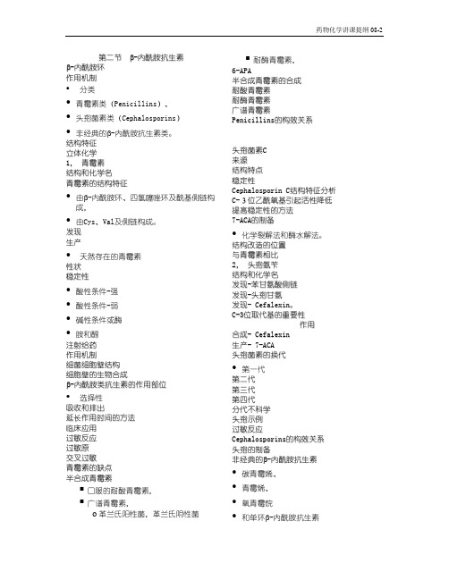 提投08-2β内酰胺类抗生素