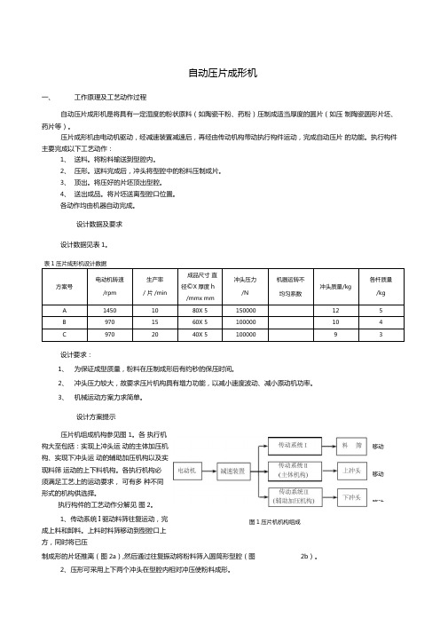 机械原理课程设计-压片成型机