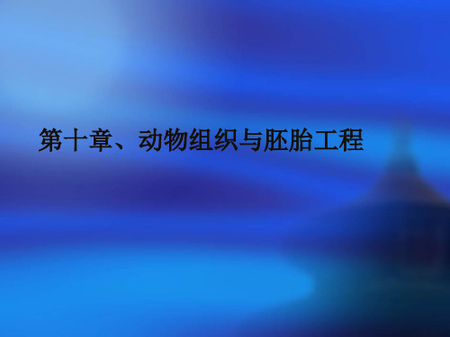 第十章-动物组织与胚胎工程2011