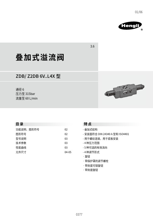 叠加式溢流阀