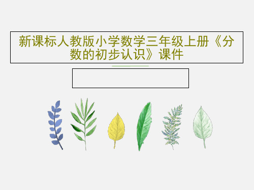新课标人教版小学数学三年级上册《分数的初步认识》课件25页PPT