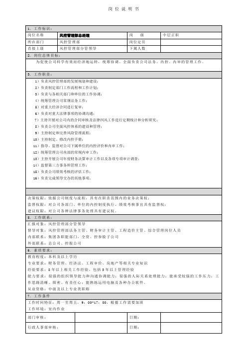 2021岗位说明书(风控部)