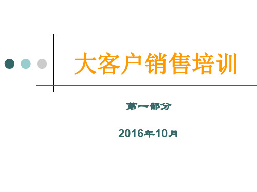 大客户销售培训(1)精品文档