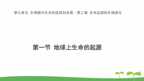《地球上生命的起源》公开课教学PPT课件【初中生物人教版八年级下册】