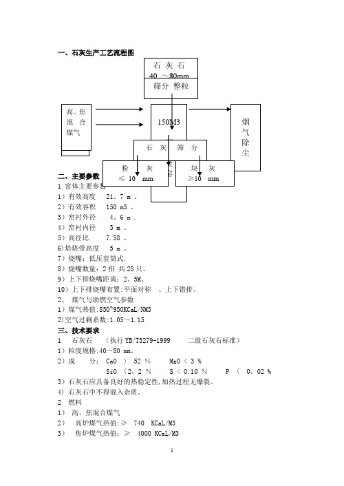 石灰生产工艺操作规程