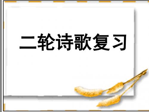 二轮复习诗歌表达技巧示例整理