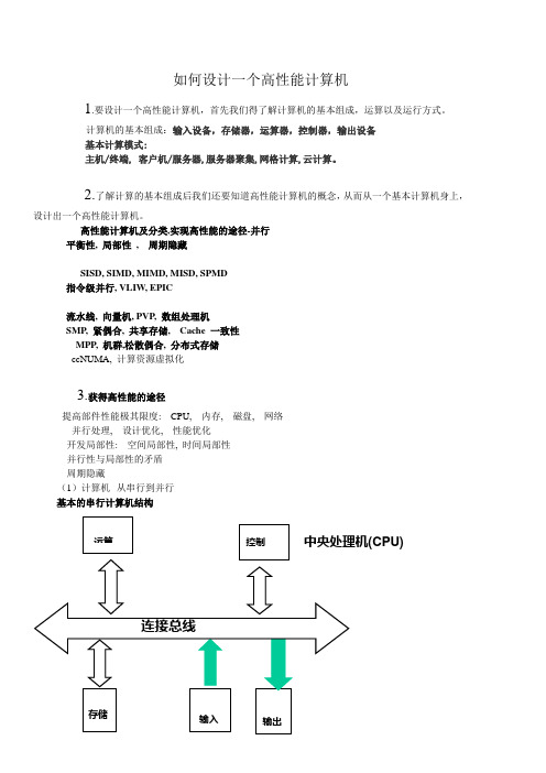 如何设计一个高性能计算机档讲解