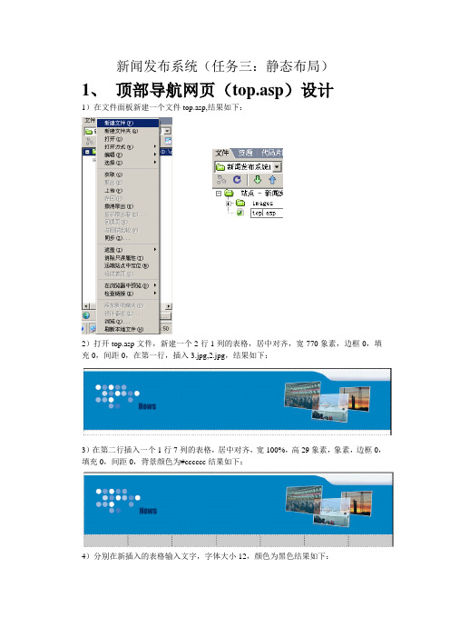 新闻发布系统(任务三：静态布局)