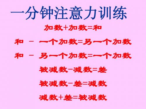 加减法的验算
