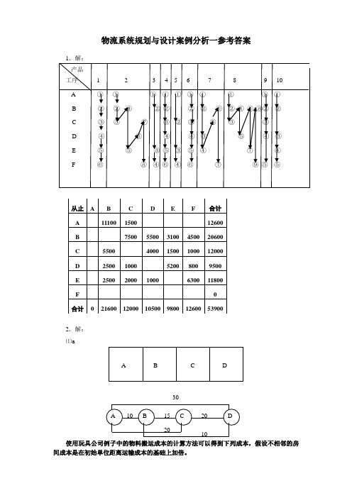 物流系统规划与设计案例分析一答案