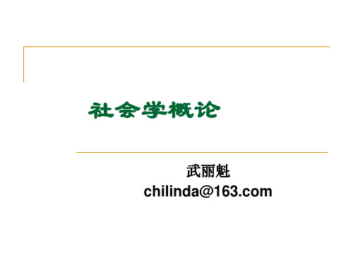 第一讲  什么是社会学;ppt