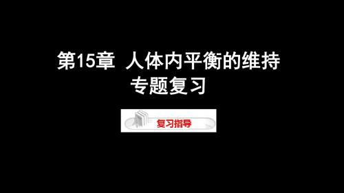 苏科版八年级生物上册 第15章人体内平衡的维持  专题复习课件(共24张PPT)