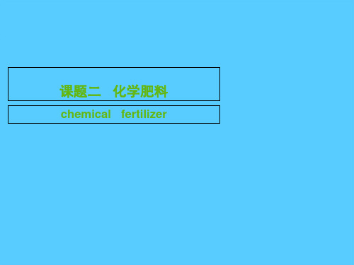 人教版初中化学九下11.2 化学肥料 课件  _4PPT