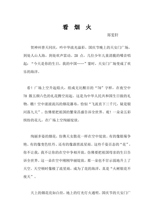 看烟火---郑雯轩