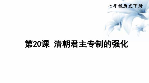 部编版历史七年级下册课件第20课清朝君主专制的强化