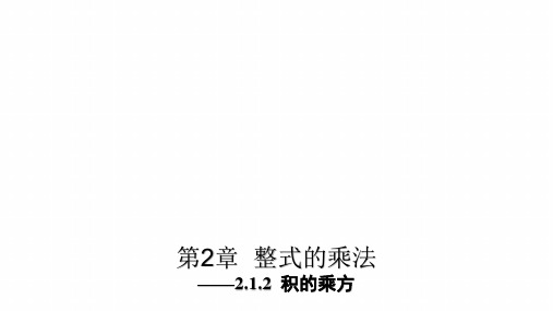 新湘教版七年级数学下册《2章 整式的乘法  2.1 整式的乘法  2.1.2幂的乘方与积的乘方(2)》课件_0