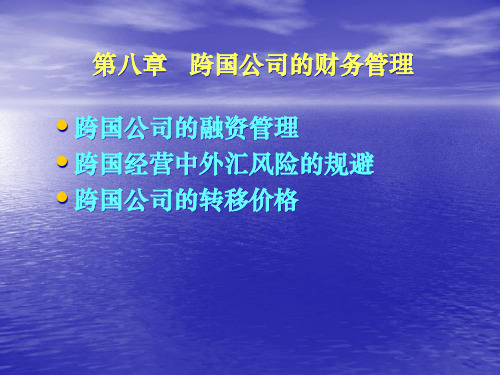 第八章___跨国公司的财务管理.pptx