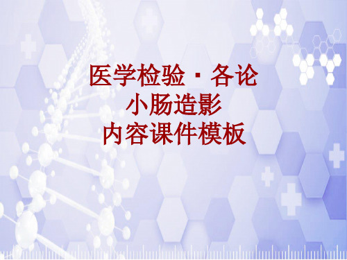 医学检验·检查项目：小肠造影_课件模板