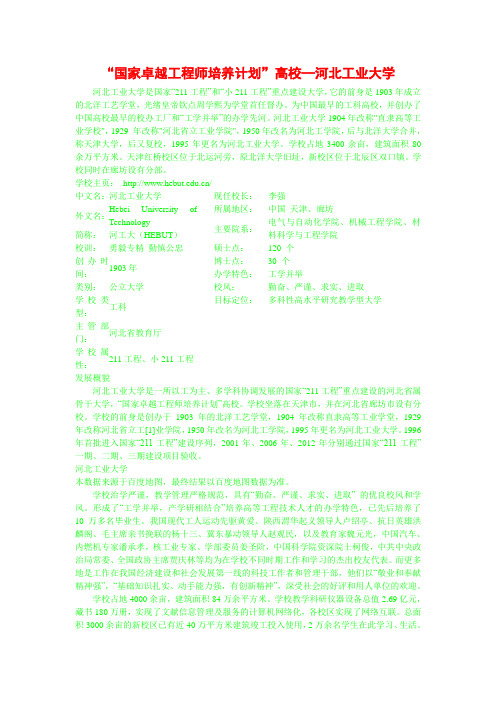 河北省211著名高校—河北工业大学介绍