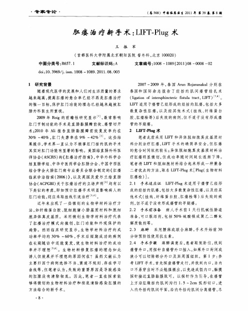 肛瘘治疗新手术：LIFT-Plug术