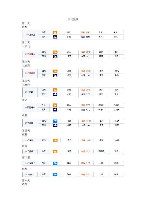 成都九寨沟攻略