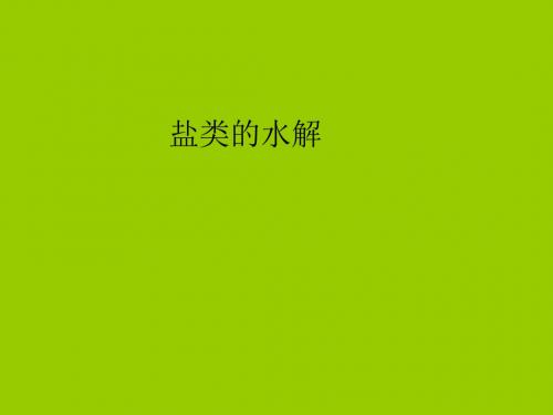 化学课件《盐类的水解》优秀ppt37 人教课标版