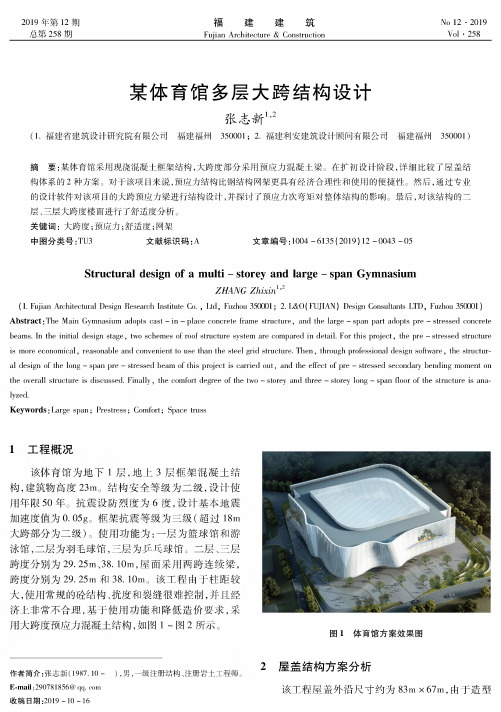 某体育馆多层大跨结构设计