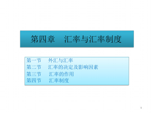 第四章 汇率与汇率制度
