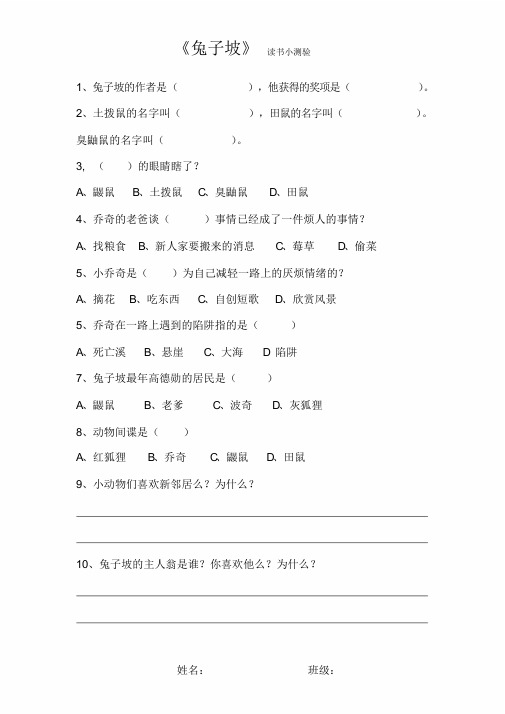 兔子坡测试