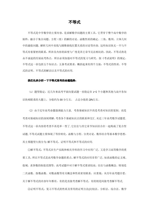 高考数学热点不等式