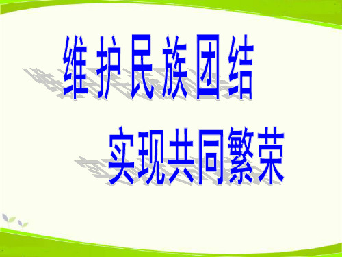 维护民族团结  实现共同进步
