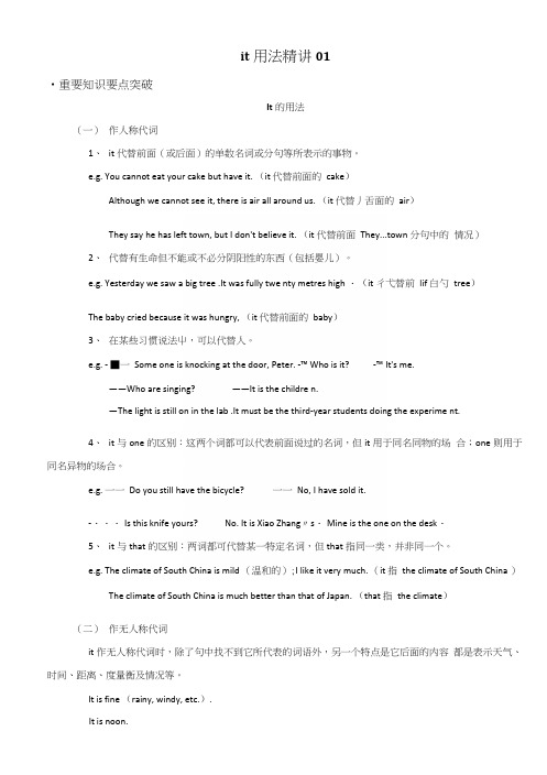 it用法精讲精炼01-Word版包含答案[-高考].docx