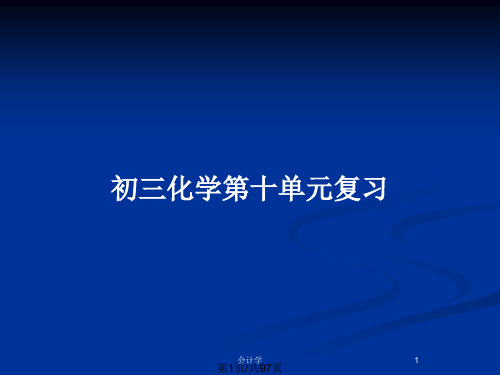 初三化学第十单元复习PPT教案