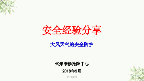 大风天气的安全防护经验分享课件