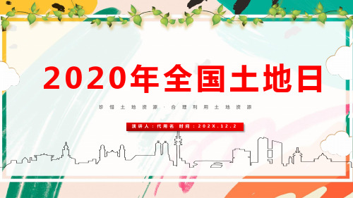 全国土地日背景图图片PPT