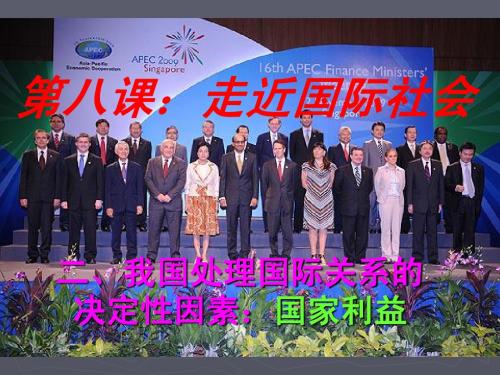 国际关系的决定性因素：国家利益课件(政治生活)