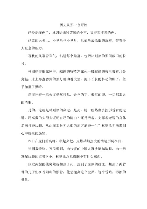 历史从那一夜开始-作文