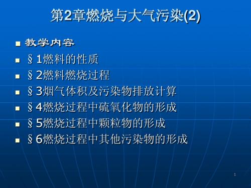 第2章燃烧与大气污染(2)
