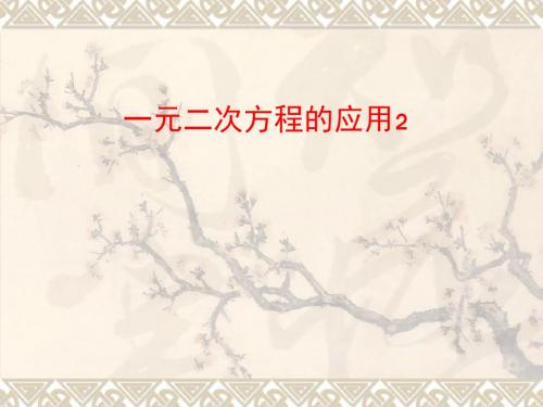 一元二次方程的应用2