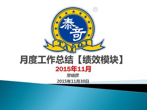 11月工作总结2015.11.30