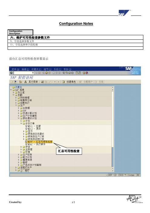 094全套资料_青岛狮王日化SAP实施项目_PP_配置文档_2.7可用性检查参数文件