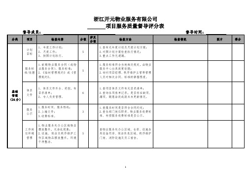 督导检查评分表()