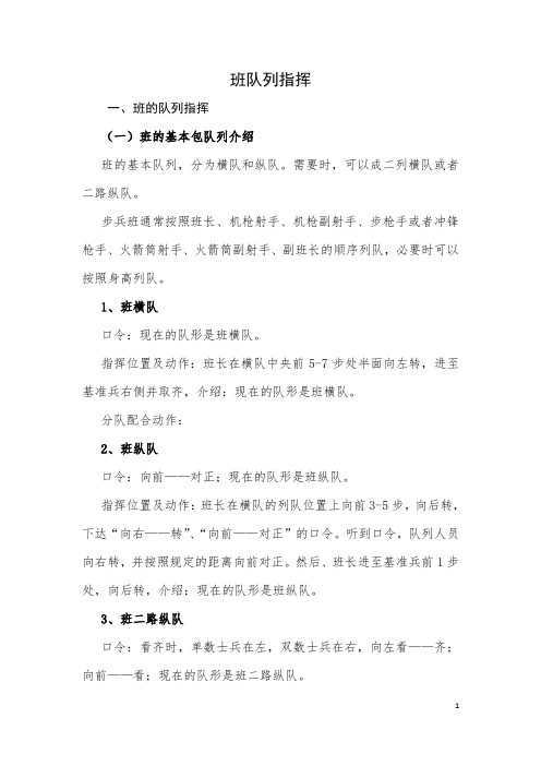 班队列指挥
